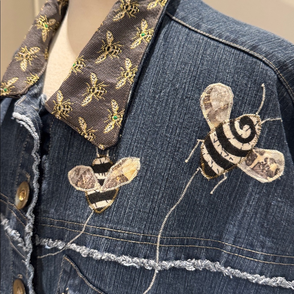 Upcycled Denim Jacket Sz XXL
